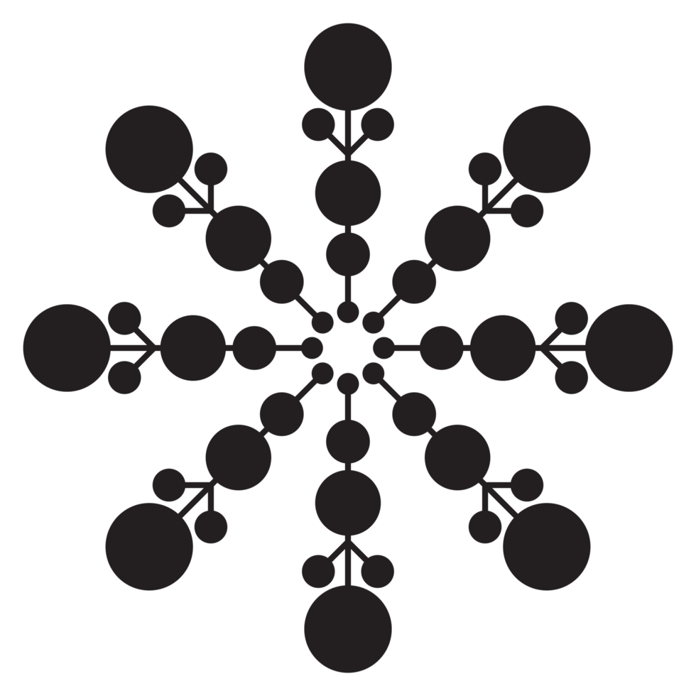 abstrakte geometrische Schneeflocke png