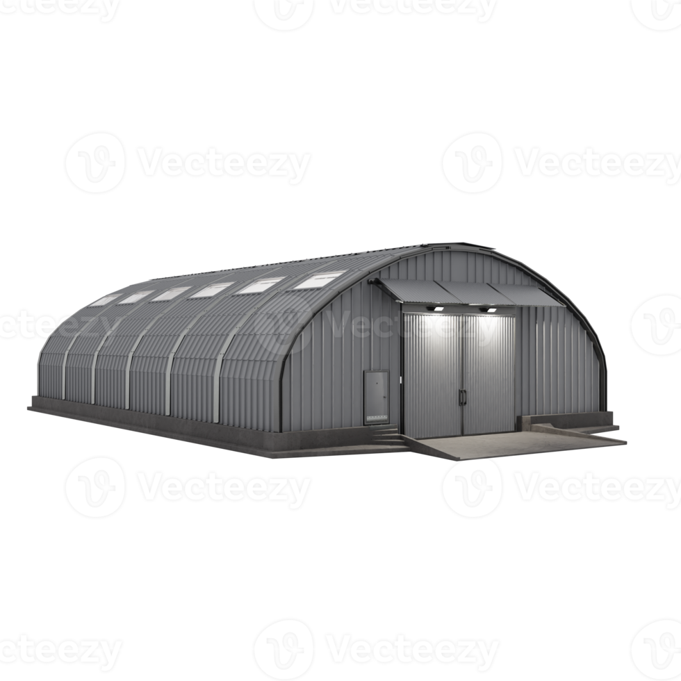 3d Arched hangar png