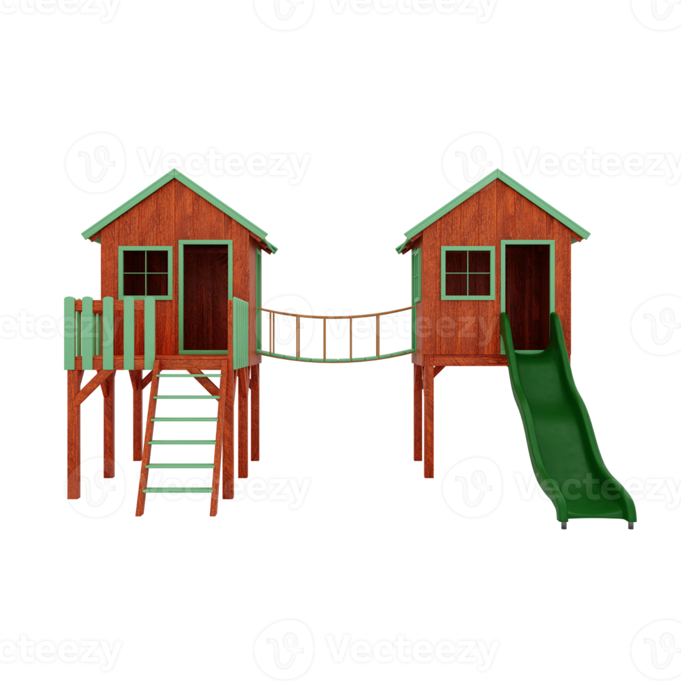 Kids playhouse with a slide png