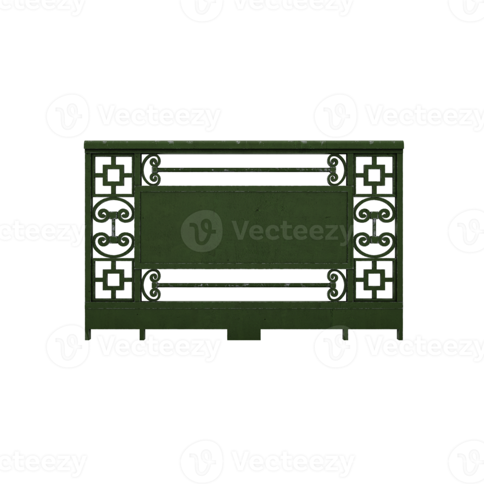 3d metall staket isolerat png