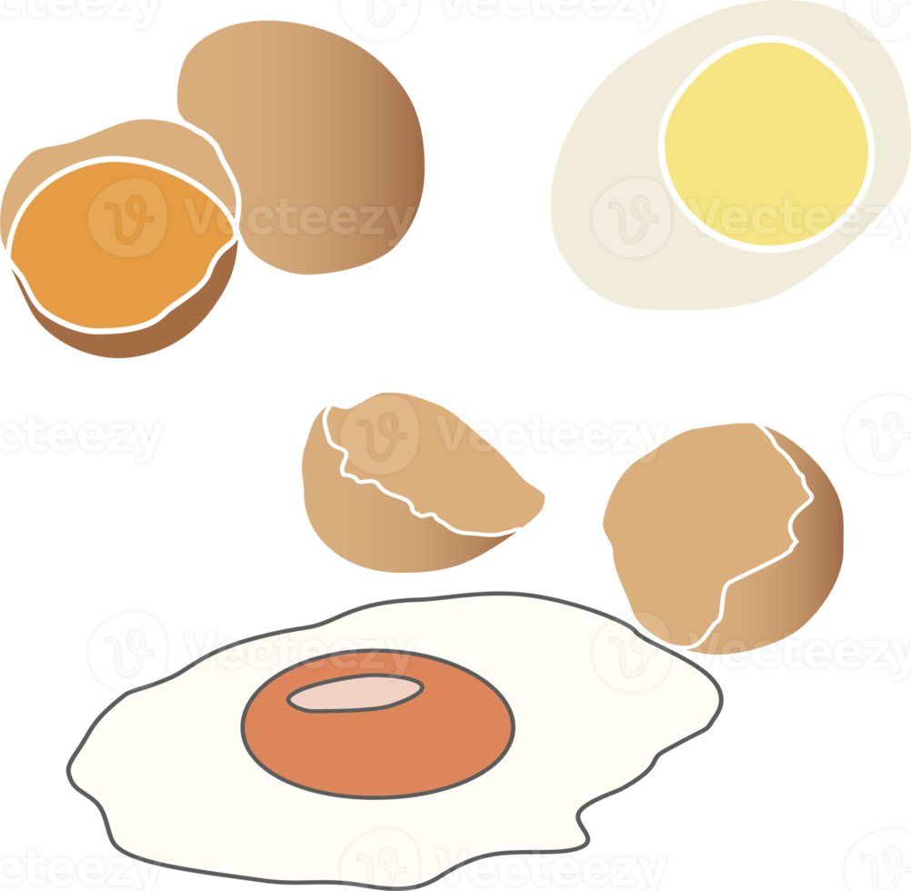 divers zoet smakelijk eieren png