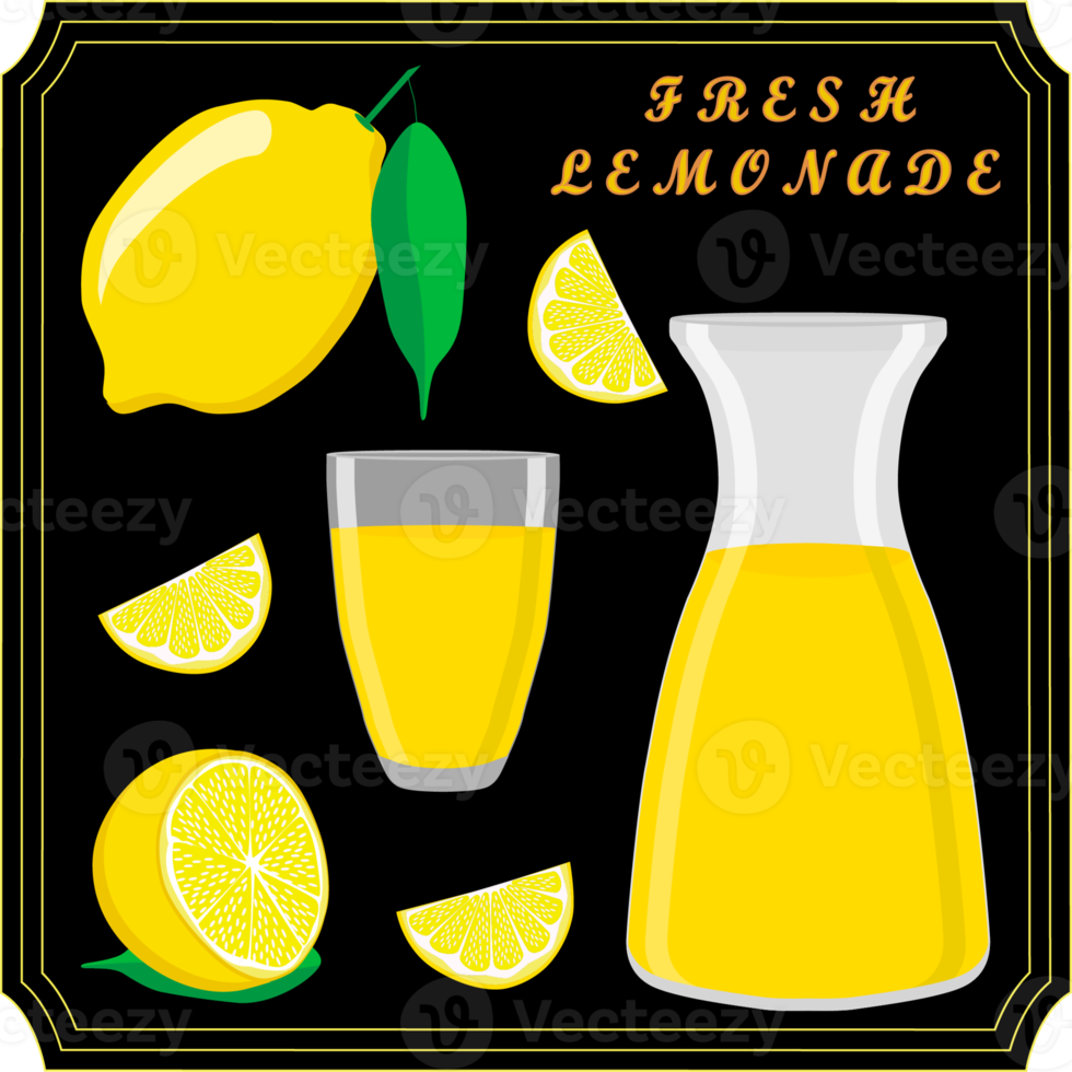 Various sweet tasty natural lemonade png