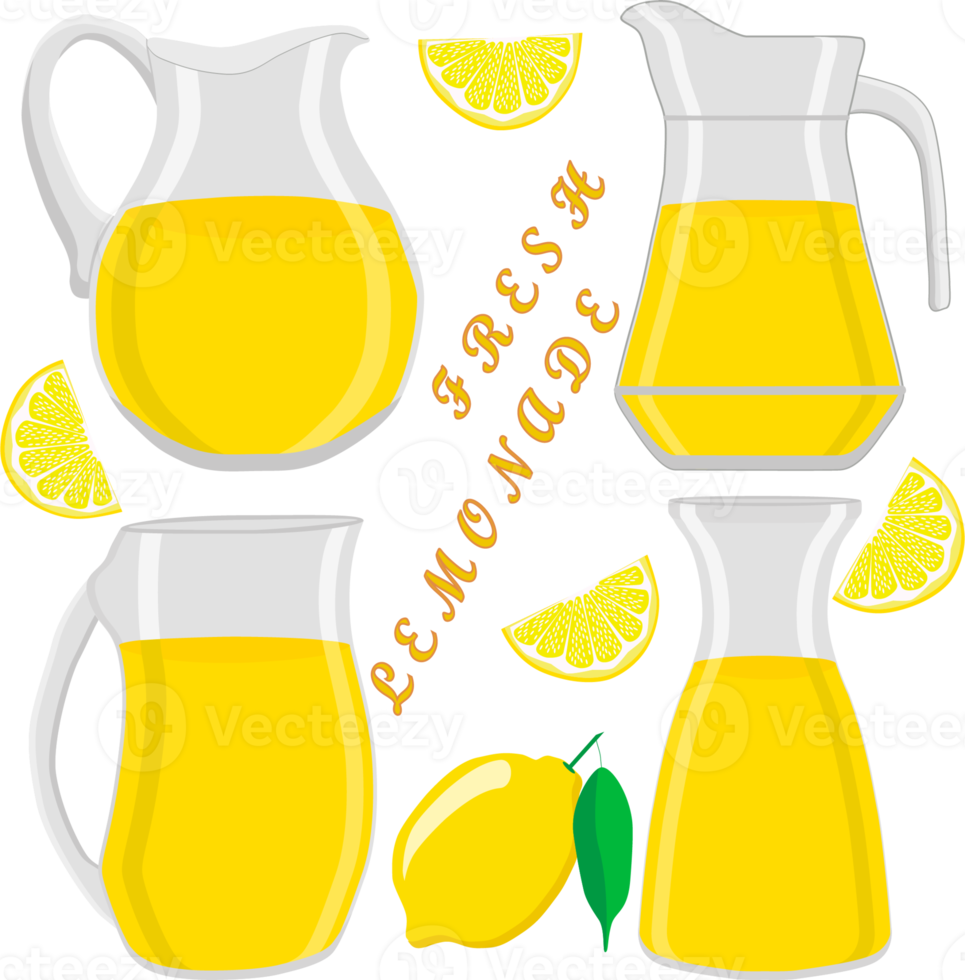 Various sweet tasty natural lemonade png