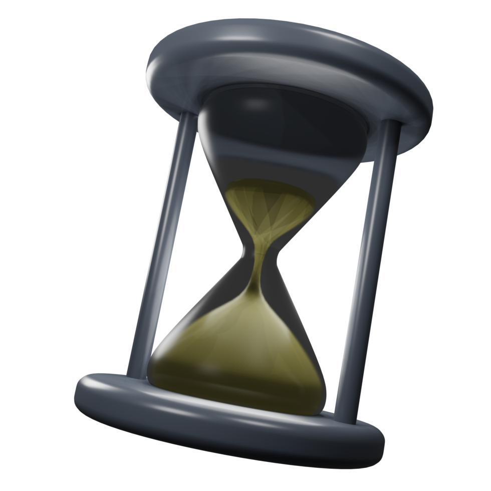 reloj de arena clásico 3d png