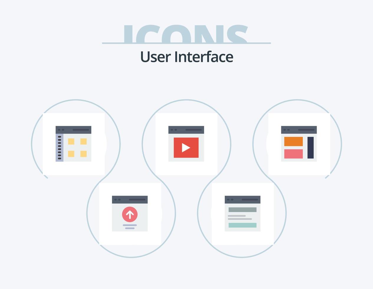User Interface Flat Icon Pack 5 Icon Design. interface. communication. interface. web. interface vector