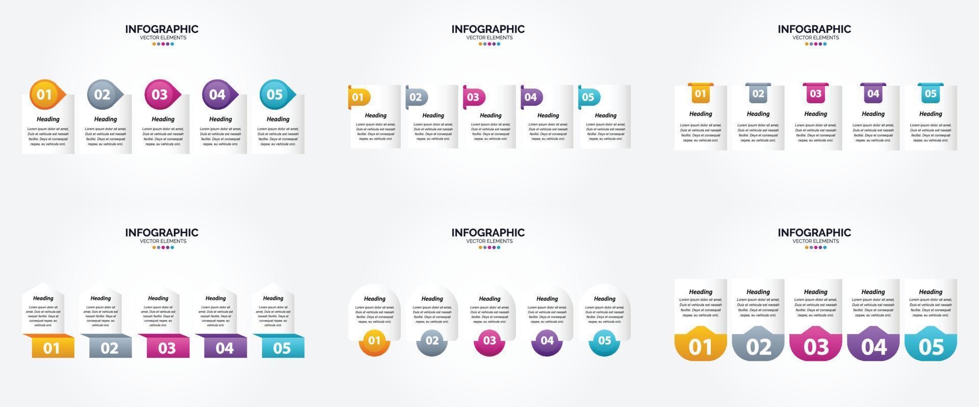 este conjunto de infografías vectoriales es ideal para anunciar su negocio en folletos. volantes y revistas. vector