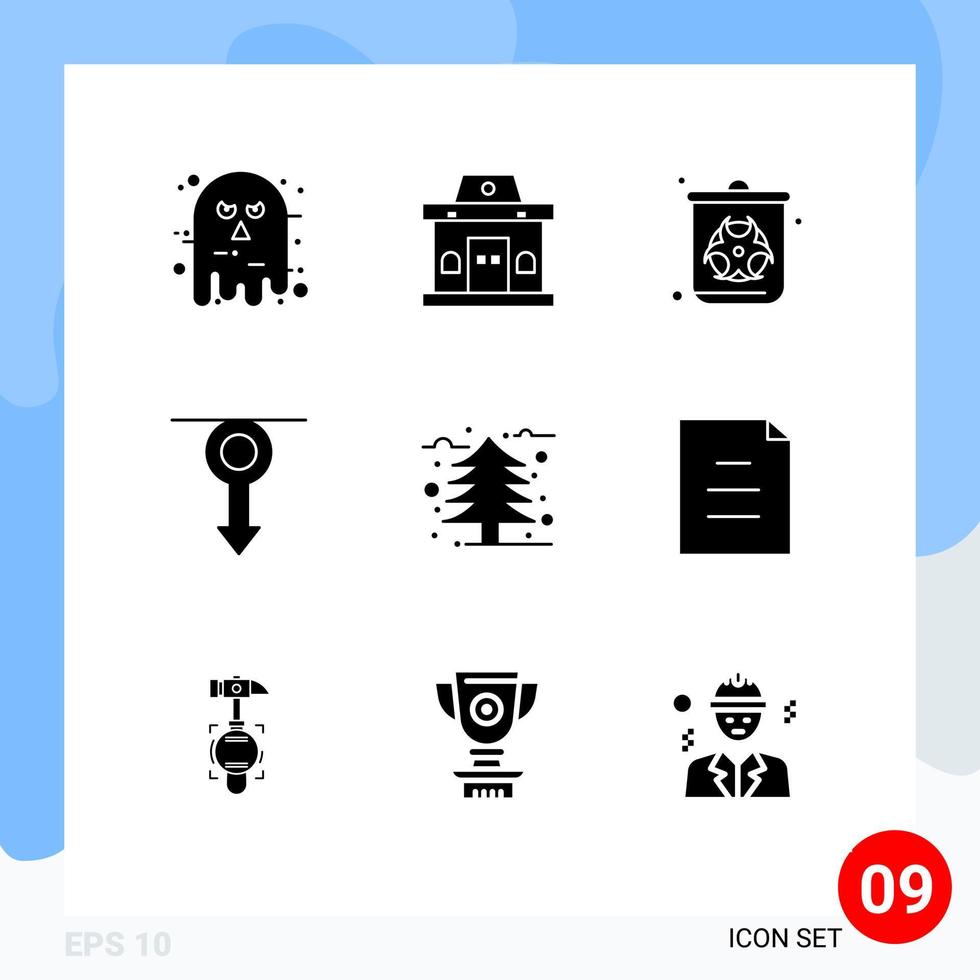9 iconos creativos, signos y símbolos modernos de hombres, desechos humanos urbanos masculinos, elementos de diseño vectorial editables vector