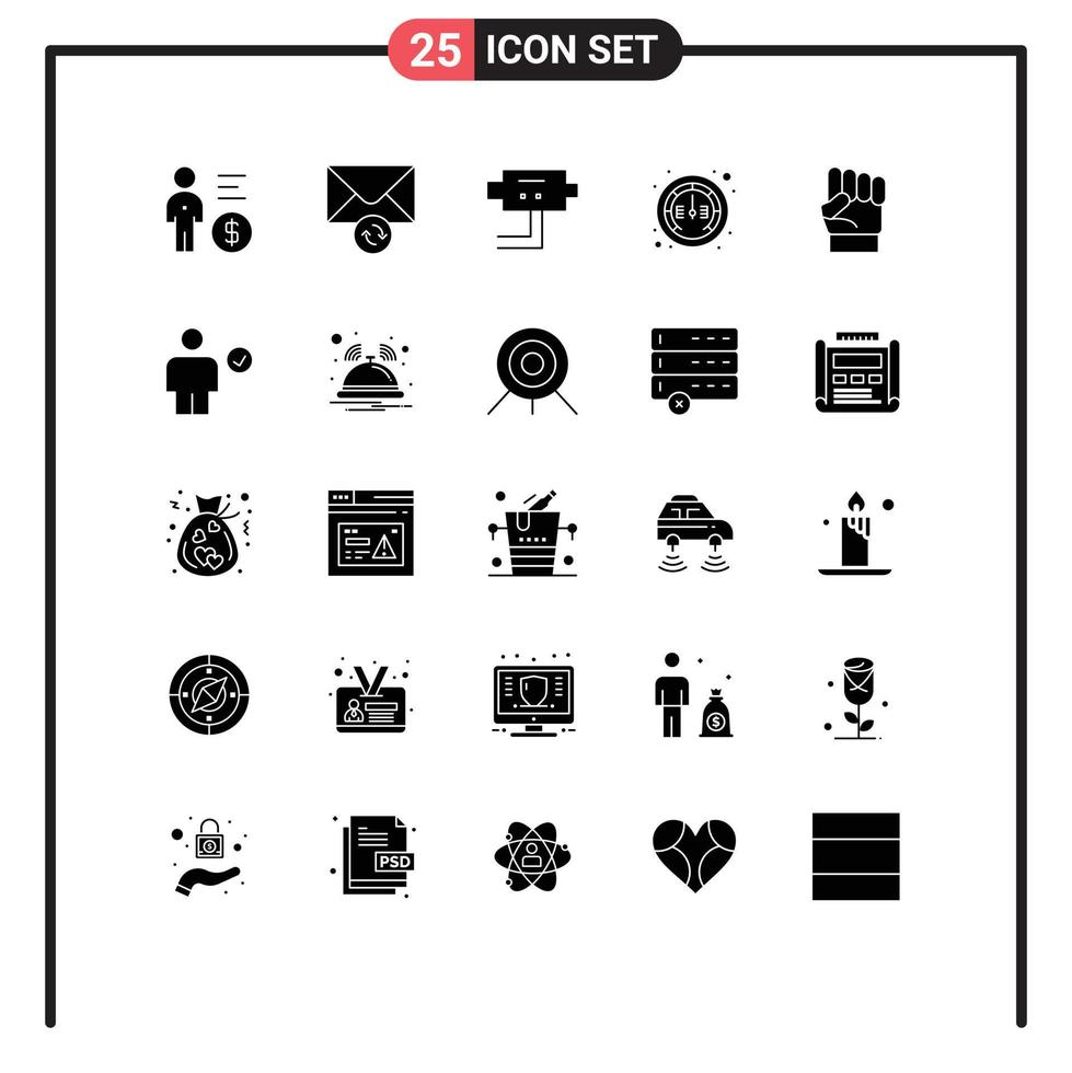 25 Creative Icons Modern Signs and Symbols of human freedom cam speed internet Editable Vector Design Elements