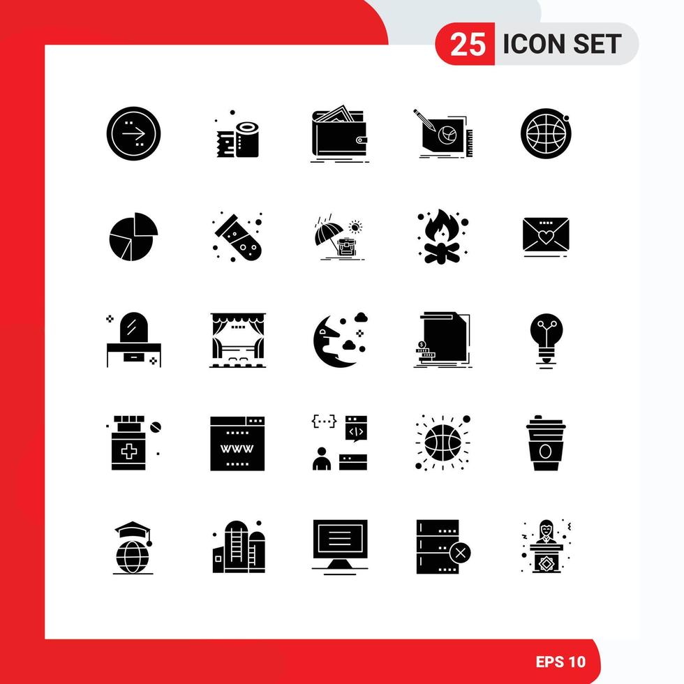 25 Creative Icons Modern Signs and Symbols of page design tissue roll content personal Editable Vector Design Elements