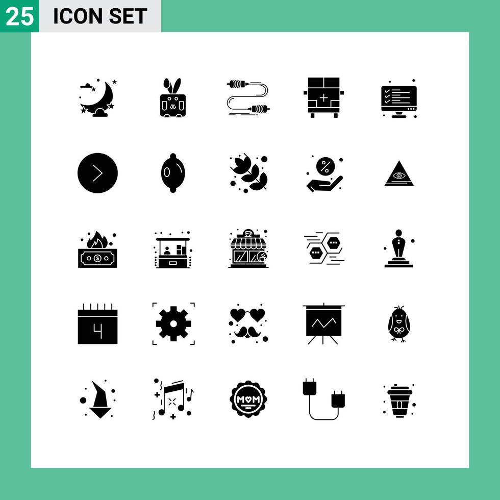 25 Solid Glyph concept for Websites Mobile and Apps vehicles outline buzz land wire Editable Vector Design Elements
