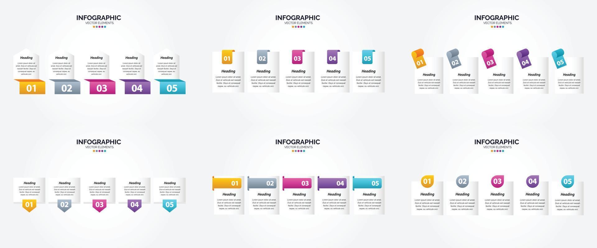 este conjunto de infografías vectoriales es excelente para publicitar su negocio en folletos. volantes y revistas. vector