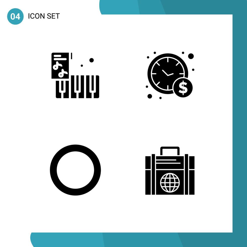 Group of Solid Glyphs Signs and Symbols for accordion business management gasket modern Editable Vector Design Elements