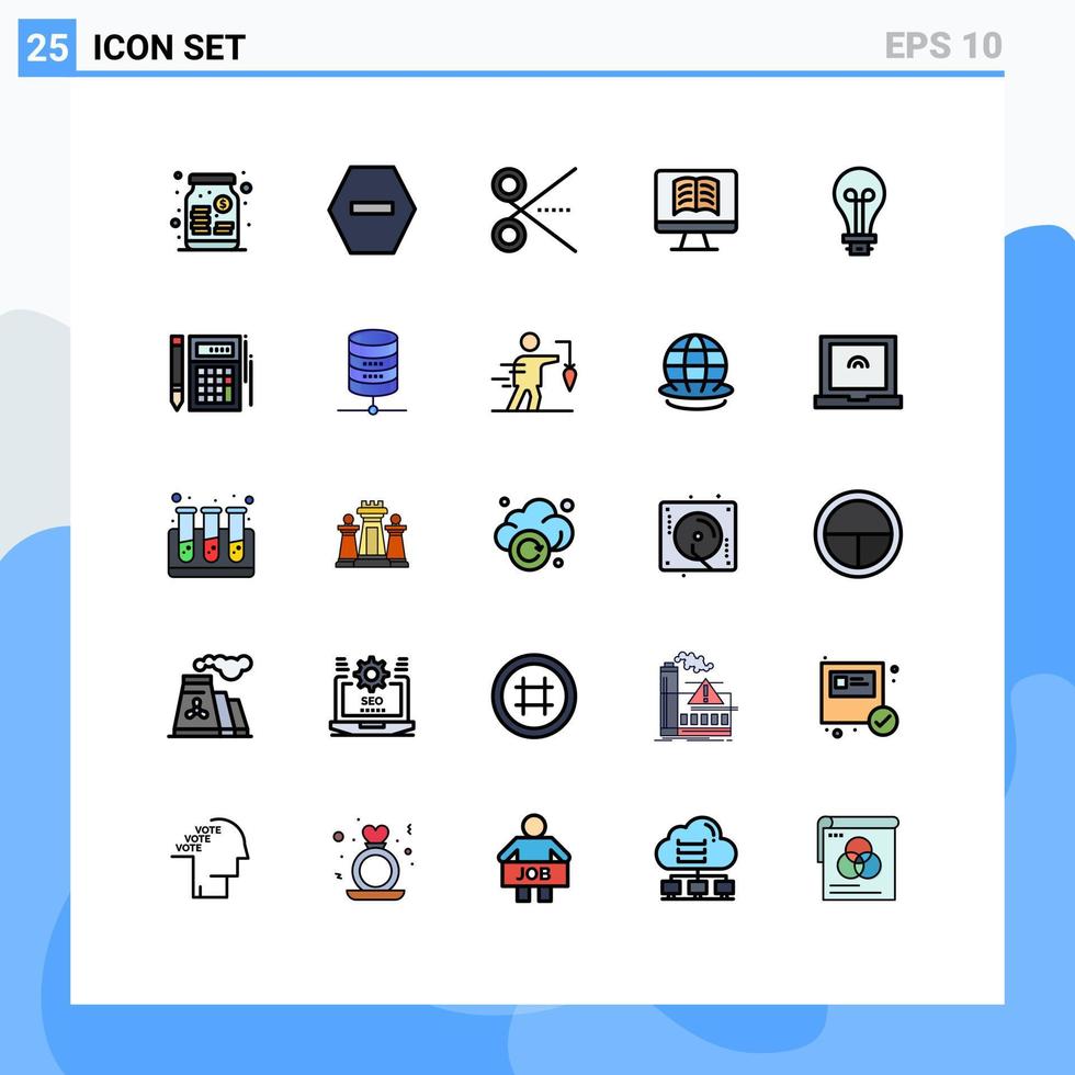 25 Creative Icons Modern Signs and Symbols of innovation bulb office ontechnology computer Editable Vector Design Elements