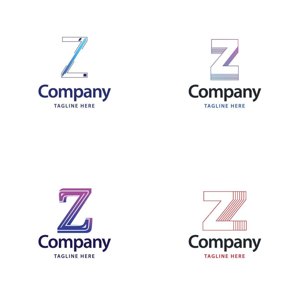 Letter Z Big Logo Pack Design Creative Modern logos design for your business vector