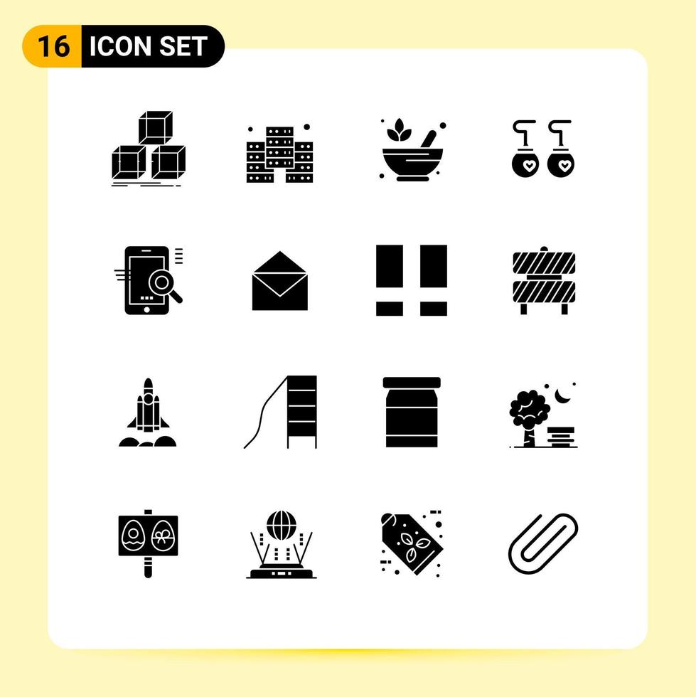 Stock Vector Icon Pack of 16 Line Signs and Symbols for optimize search pharmacy fashion accessories Editable Vector Design Elements