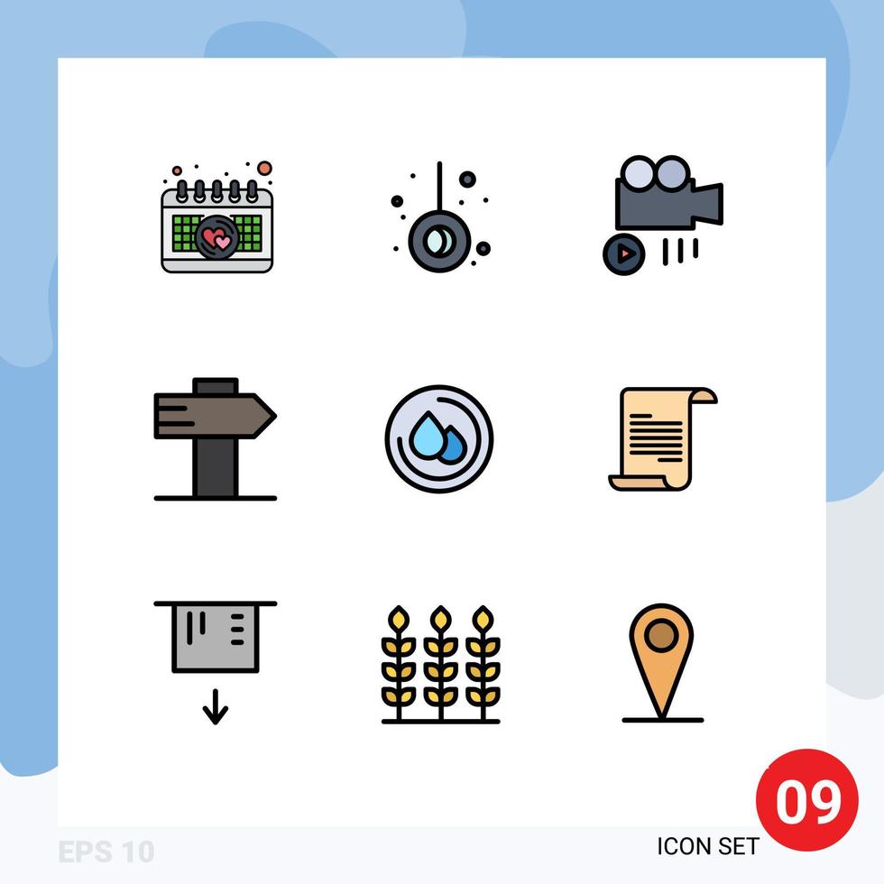 9 Creative Icons Modern Signs and Symbols of greece file video blood medical Editable Vector Design Elements