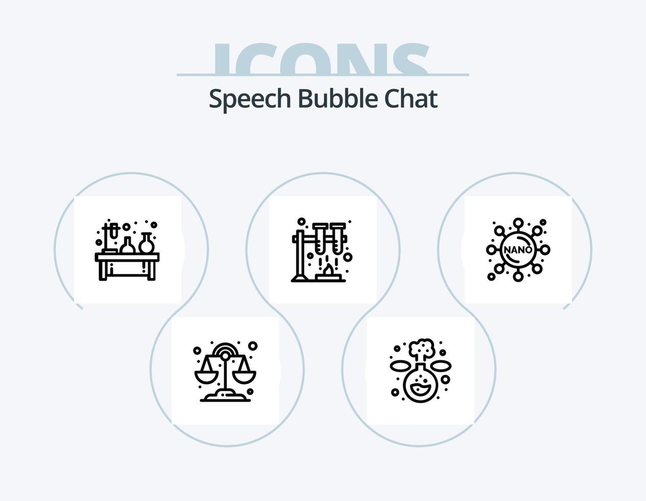 Chat Line Icon Pack 5 Icon Design. . communication. conversation. chat. cross vector