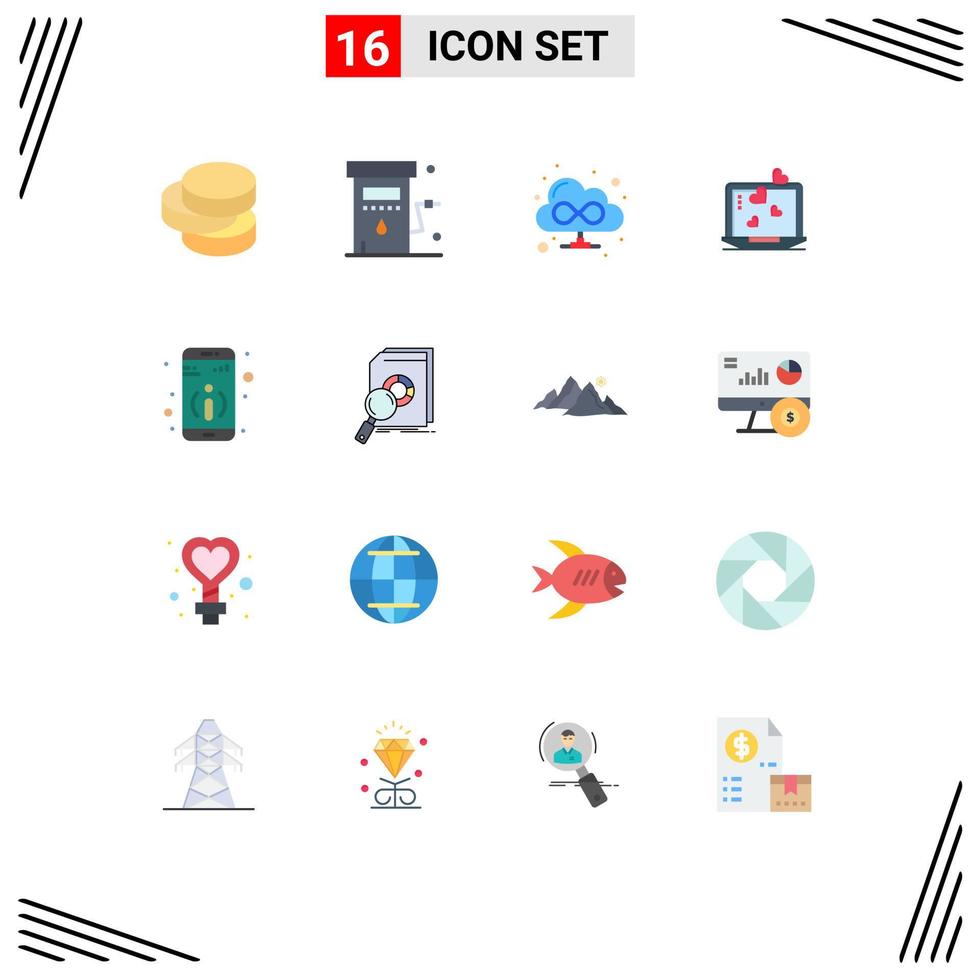 paquete de iconos de vector de stock de 16 signos y símbolos de línea para más detalles navegador amor de boda paquete editable de elementos creativos de diseño de vectores