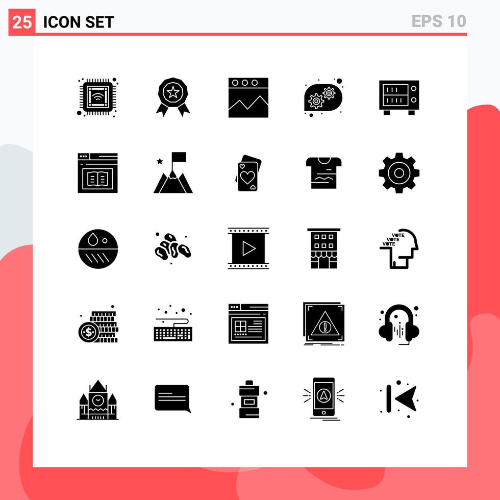 25 Creative Icons Modern Signs and Symbols of diploma safe graph money technical support Editable Vector Design Elements