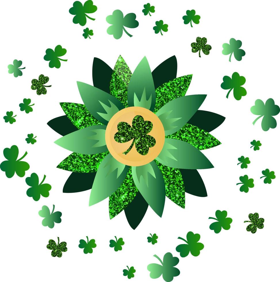 St Patricks Day Sunflower vector