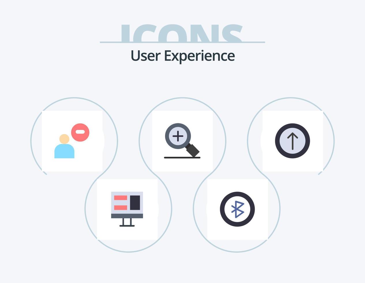 User Experience Flat Icon Pack 5 Icon Design. . ui. user. arrow. search vector