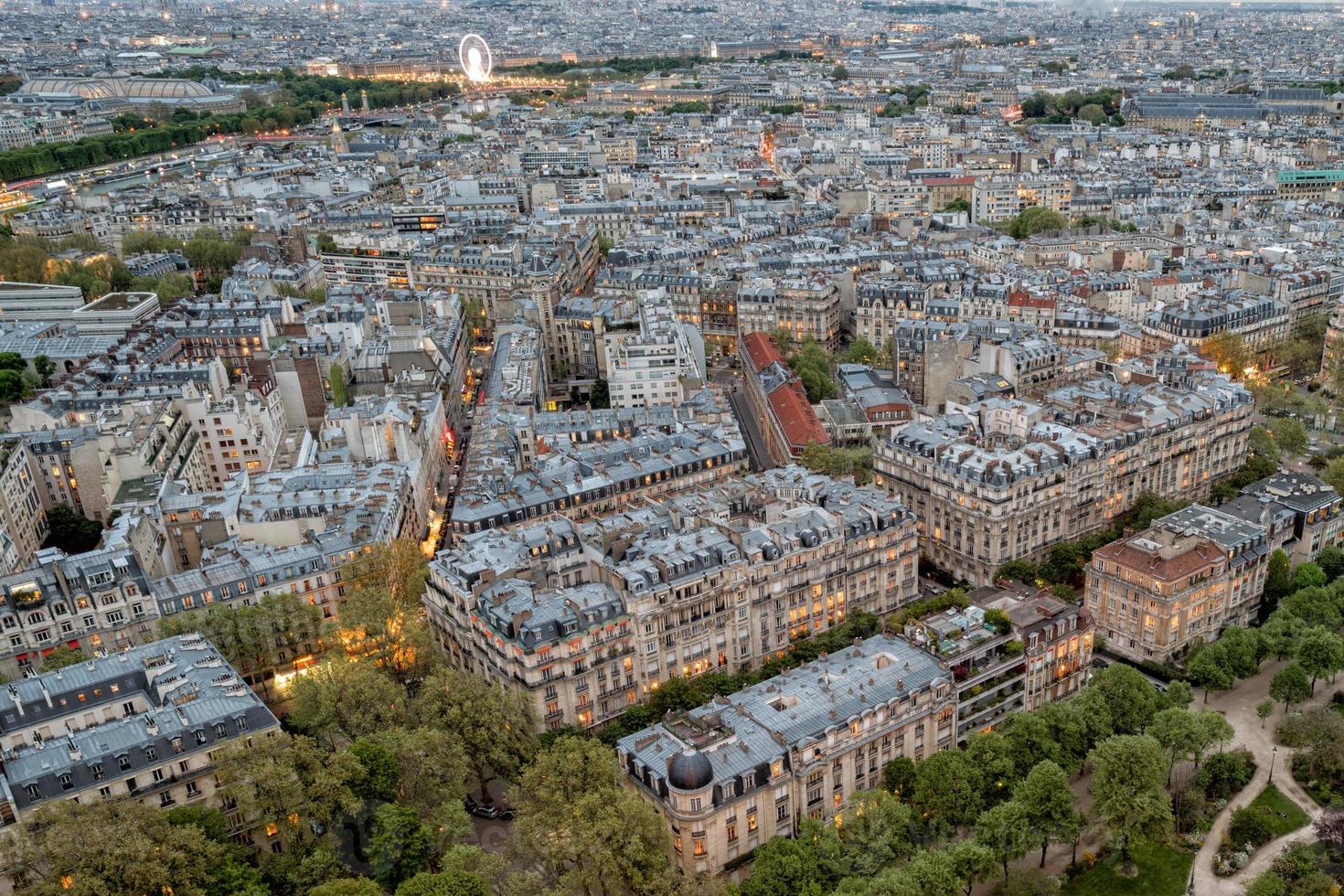 Paris night view from tour eiffel photo