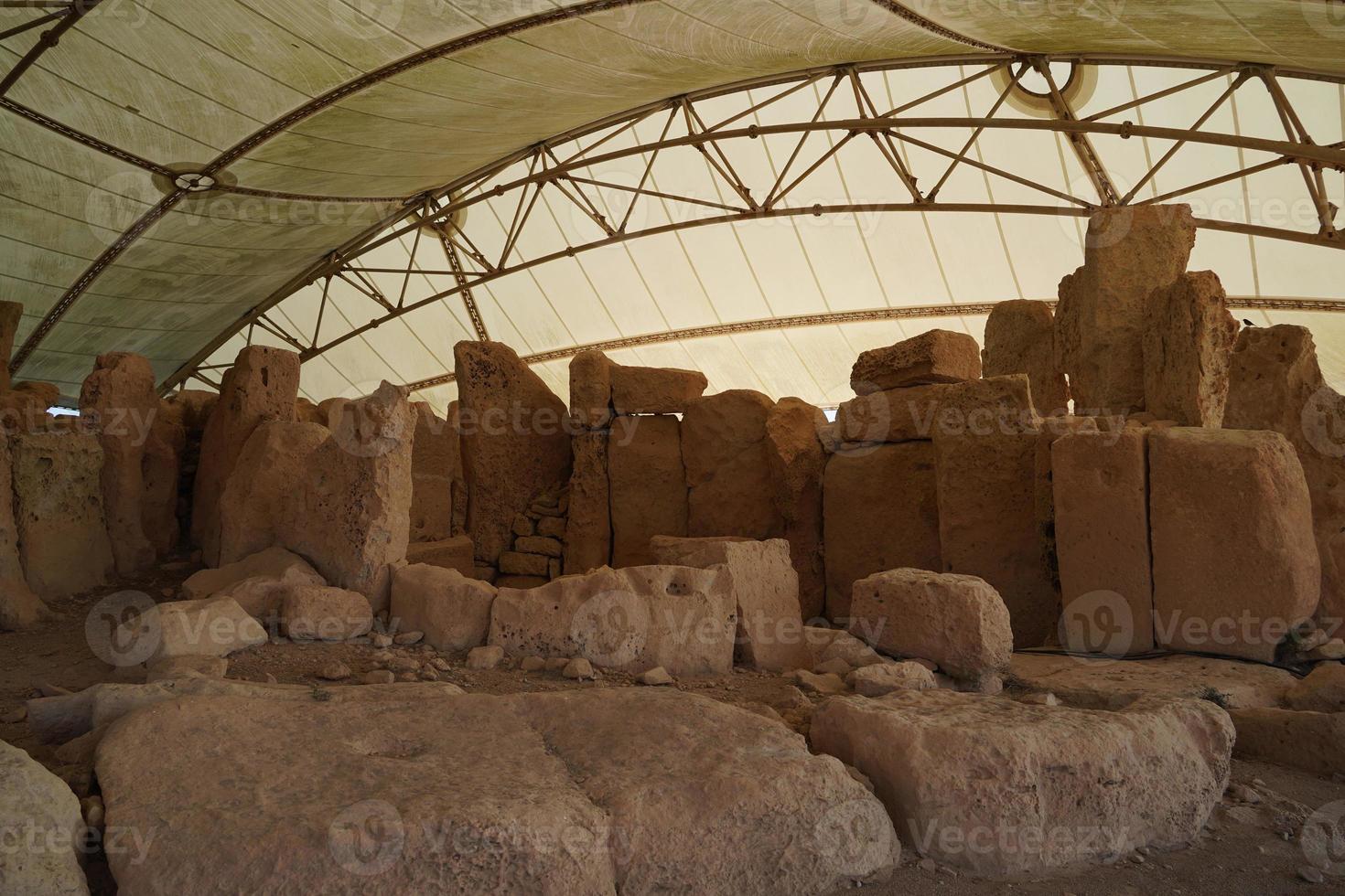 Malta megalitic temple archeological site photo