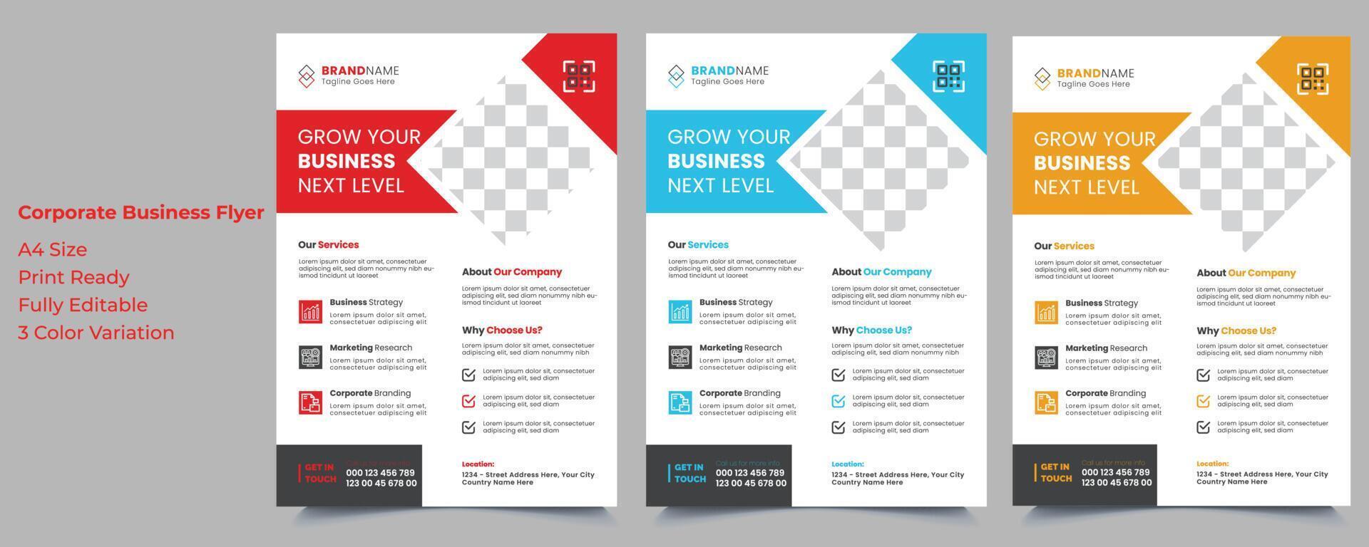 Corporate Business Flyer Template Design vector