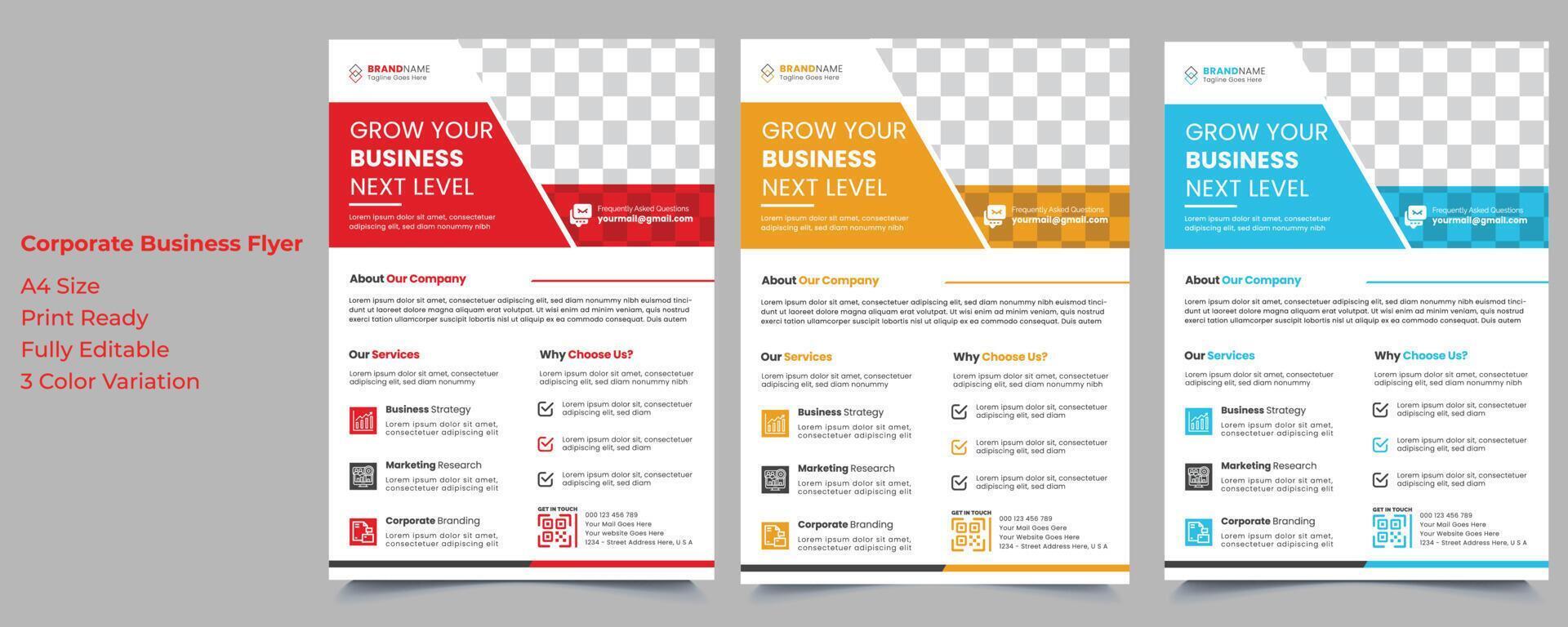 Corporate Business Flyer Template Design vector