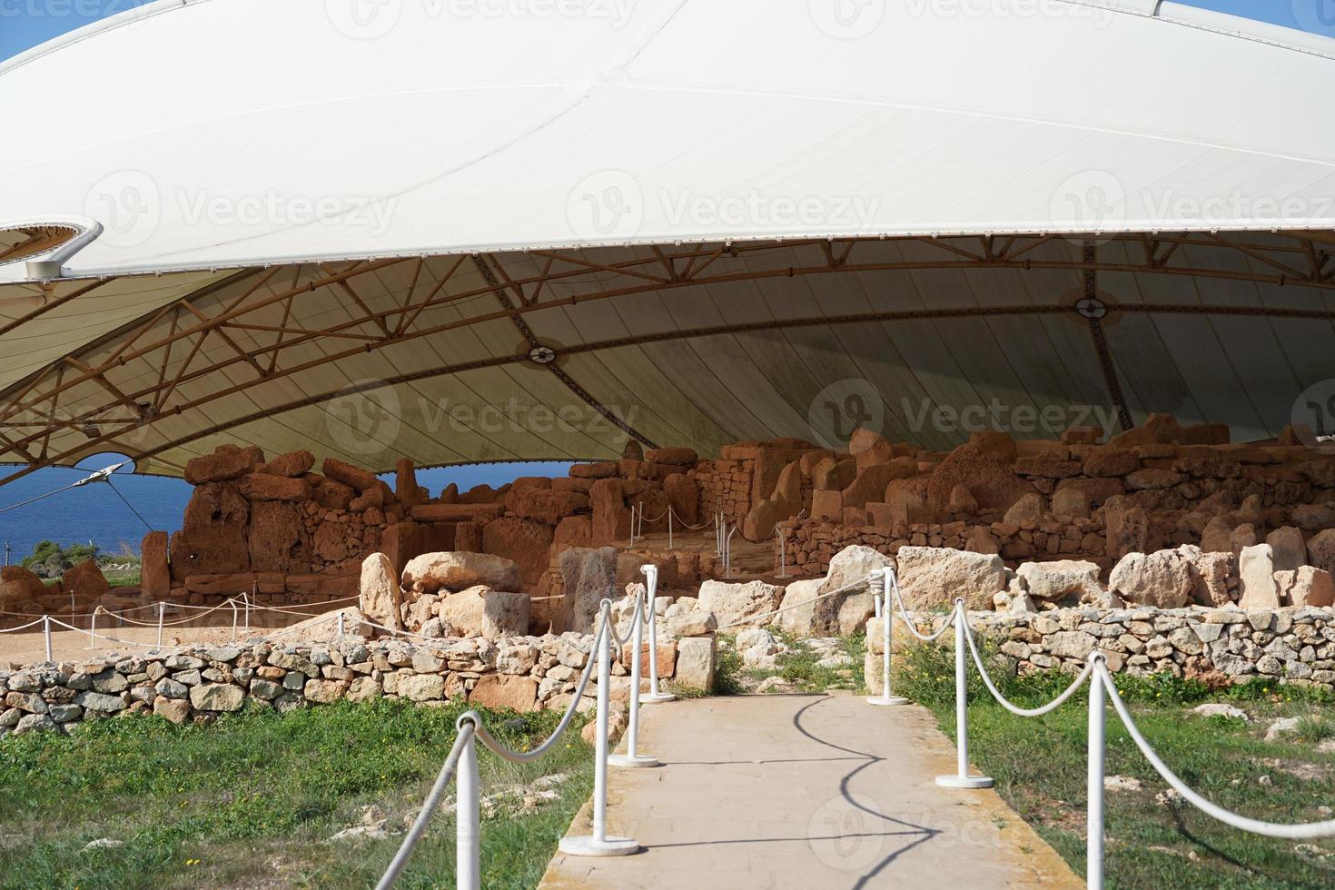 Malta megalitic temple archeological site photo