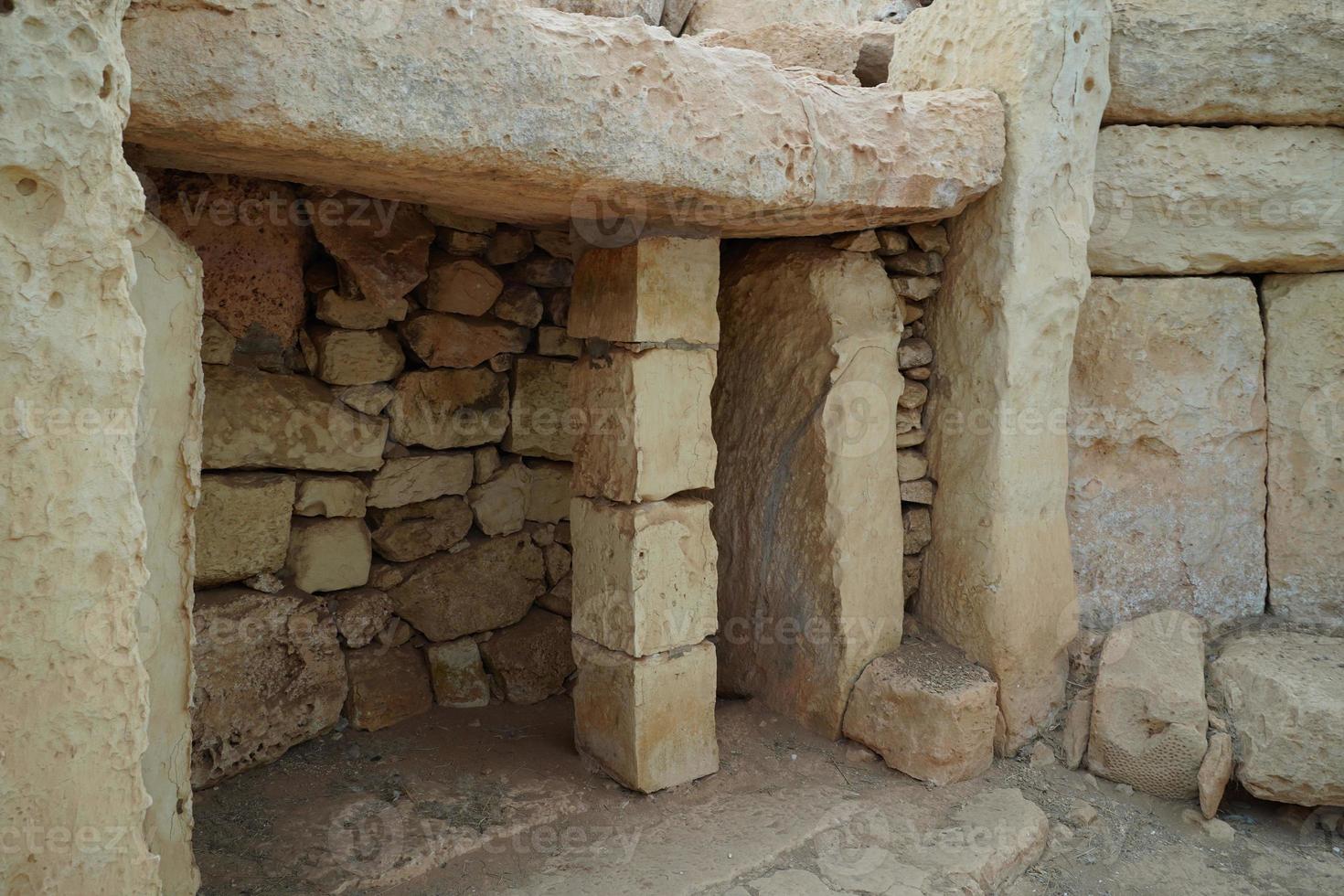 Malta megalitic temple archeological site photo