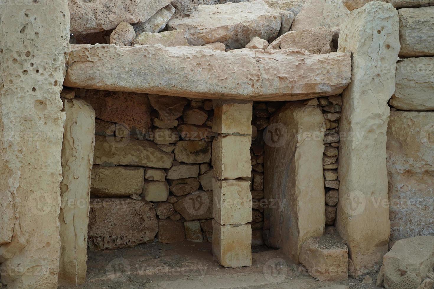Malta megalitic temple archeological site photo