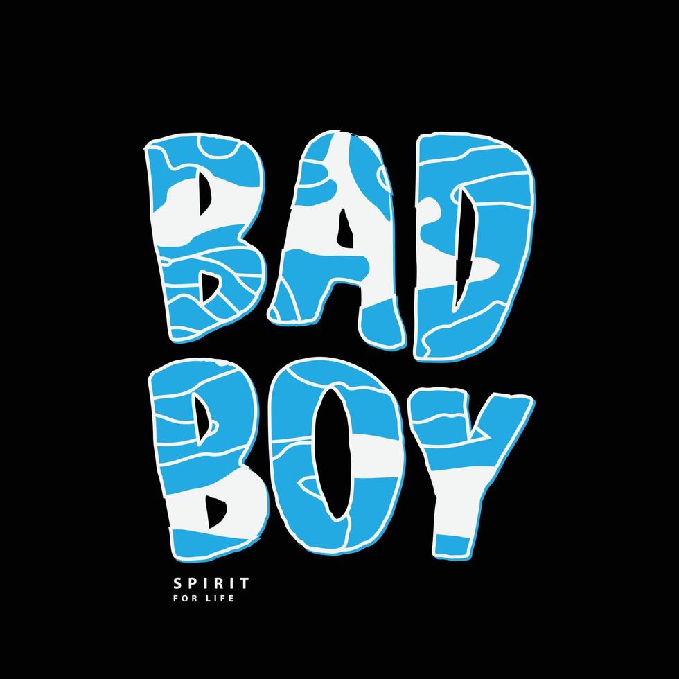 Bad boy typography slogan for print t shirt design vector