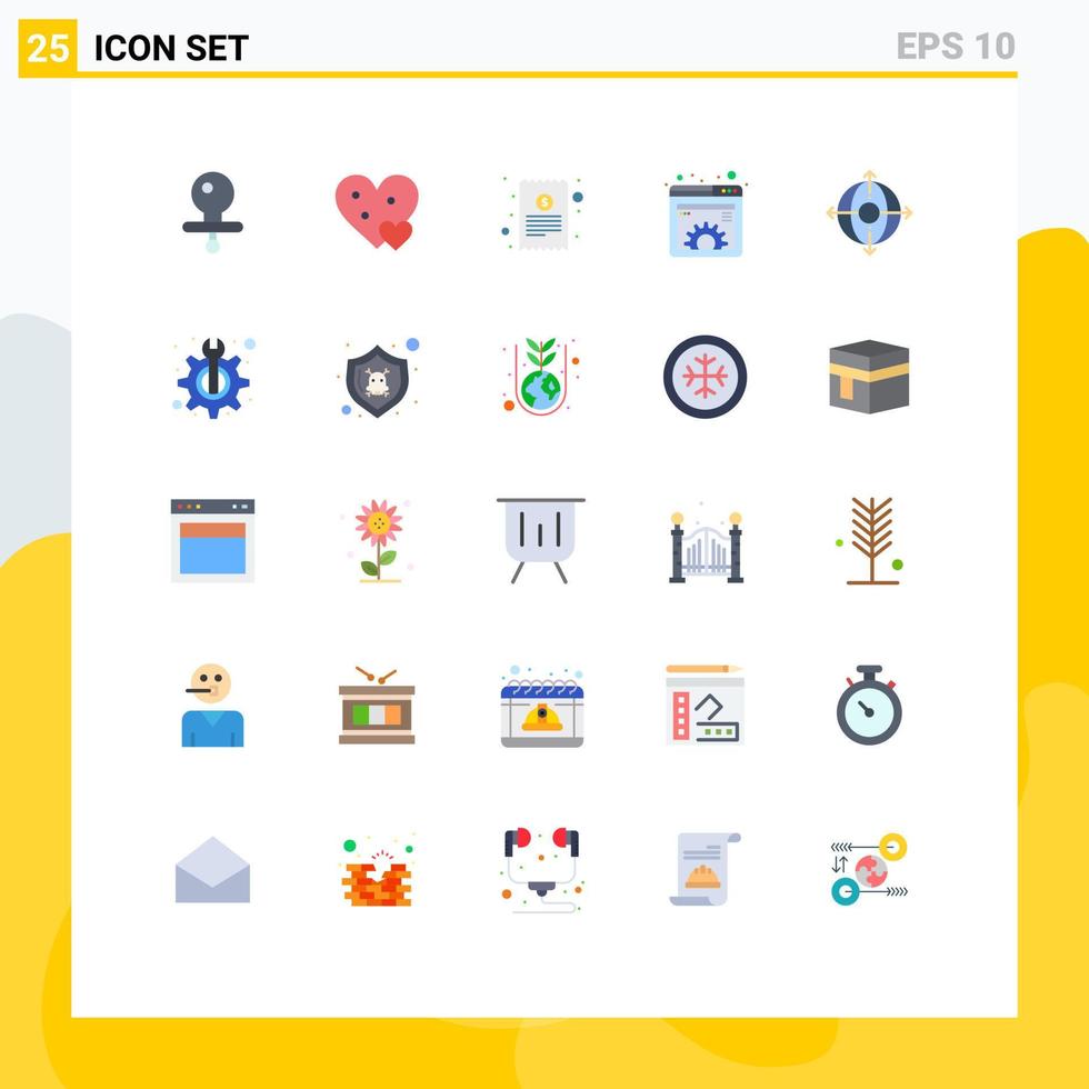 25 Creative Icons Modern Signs and Symbols of business management bill gear content Editable Vector Design Elements