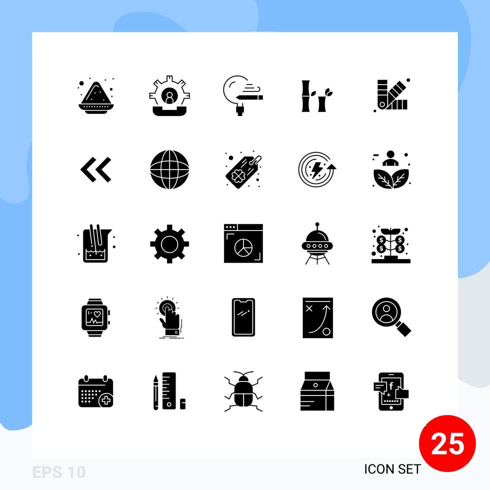 paquete de iconos vectoriales de stock de 25 signos y símbolos de línea para diseñar elementos de diseño vectorial editables de la escuela de bambú del proceso de china vector