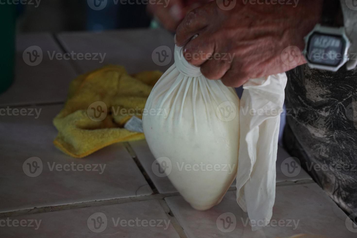 Hand made fresh cheese photo