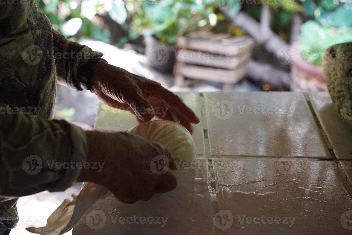 Hand made fresh cheese photo