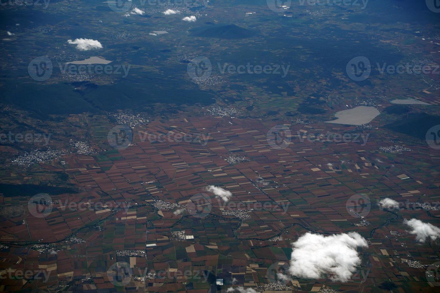 Guadalajara jalisco aerial panorama landscape from airplane photo