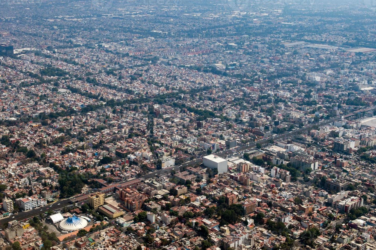 mexico city aerial view cityscape panorama photo