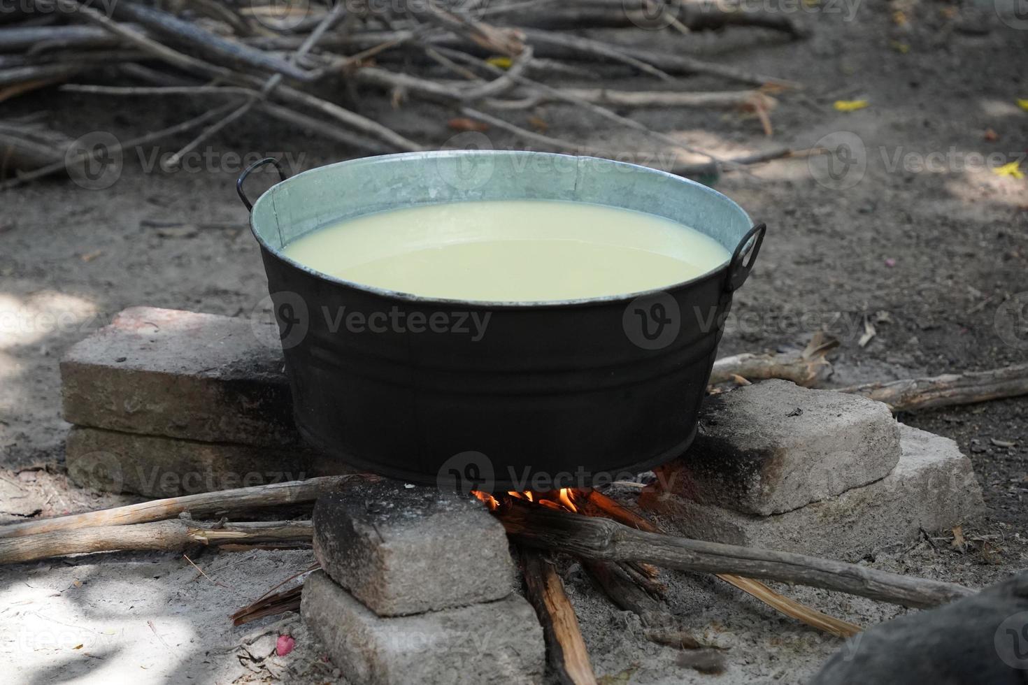 Hand made fresh cheese photo