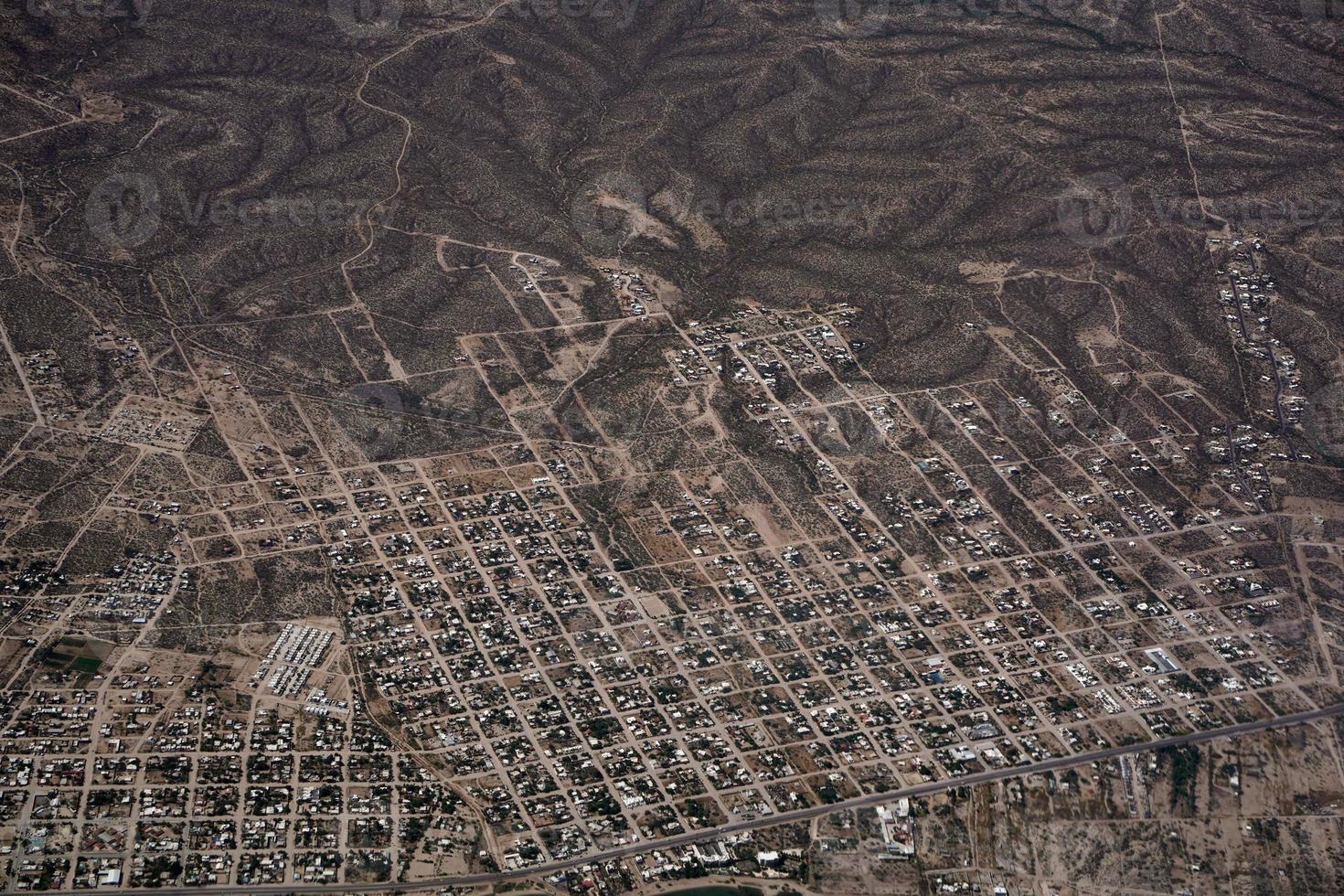 la paz baja california sur mexico panorama aéreo desde avión foto