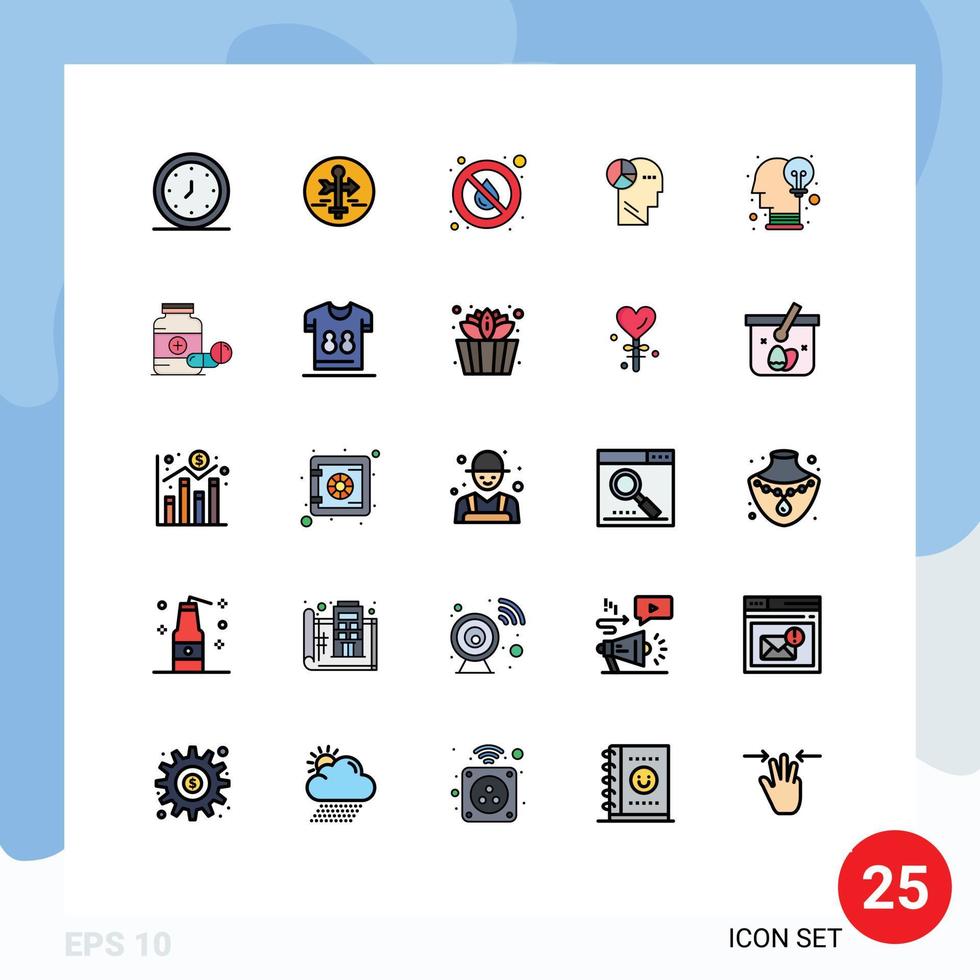 paquete de iconos de vector de stock de 25 signos y símbolos de línea para el puntero del mapa de gráfico mental elementos de diseño de vector editables de lluvia meteorológica