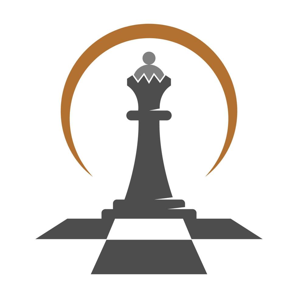 Chess icon logo design vector