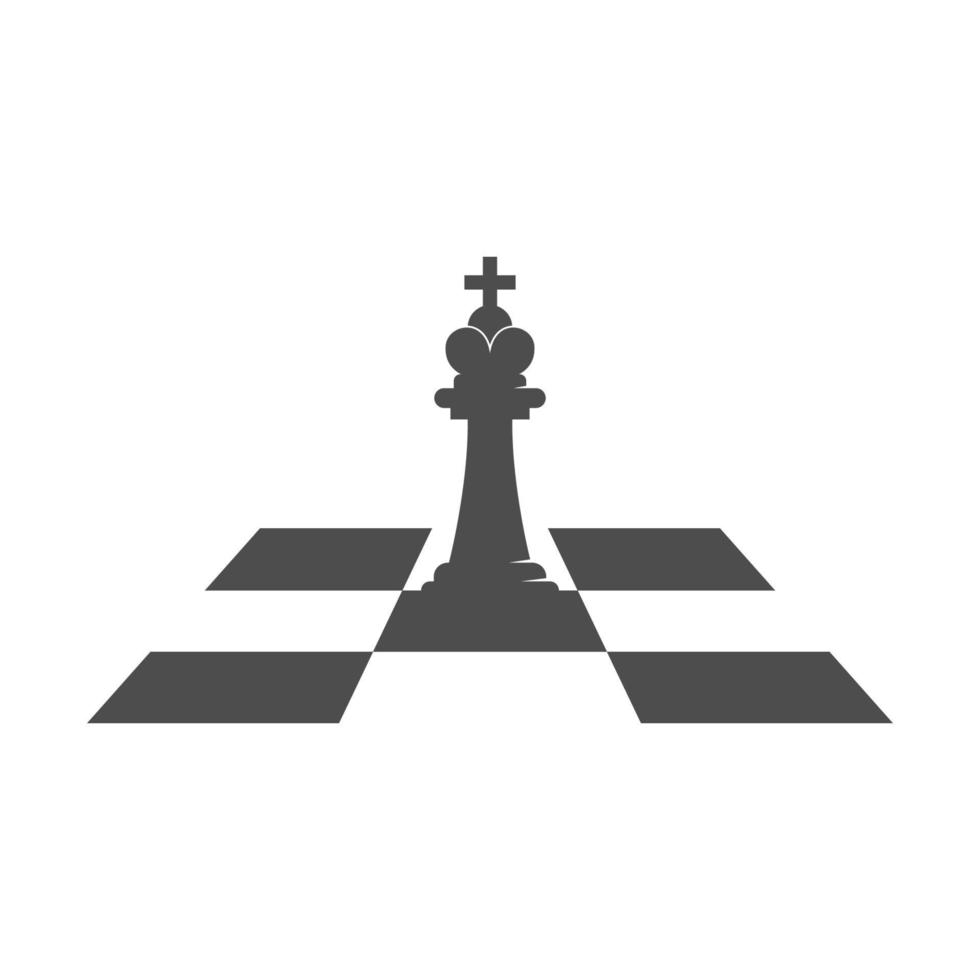 diseño de logotipo de icono de ajedrez vector