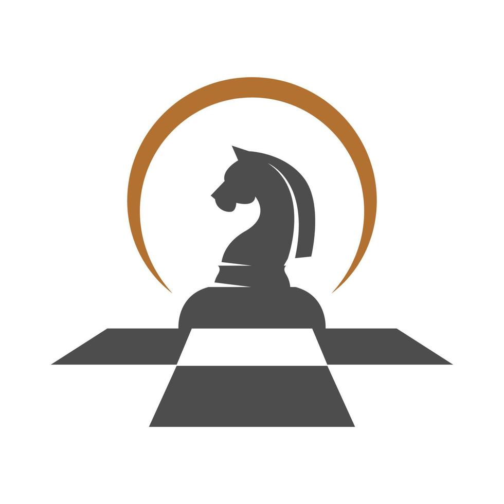 Chess icon logo design vector