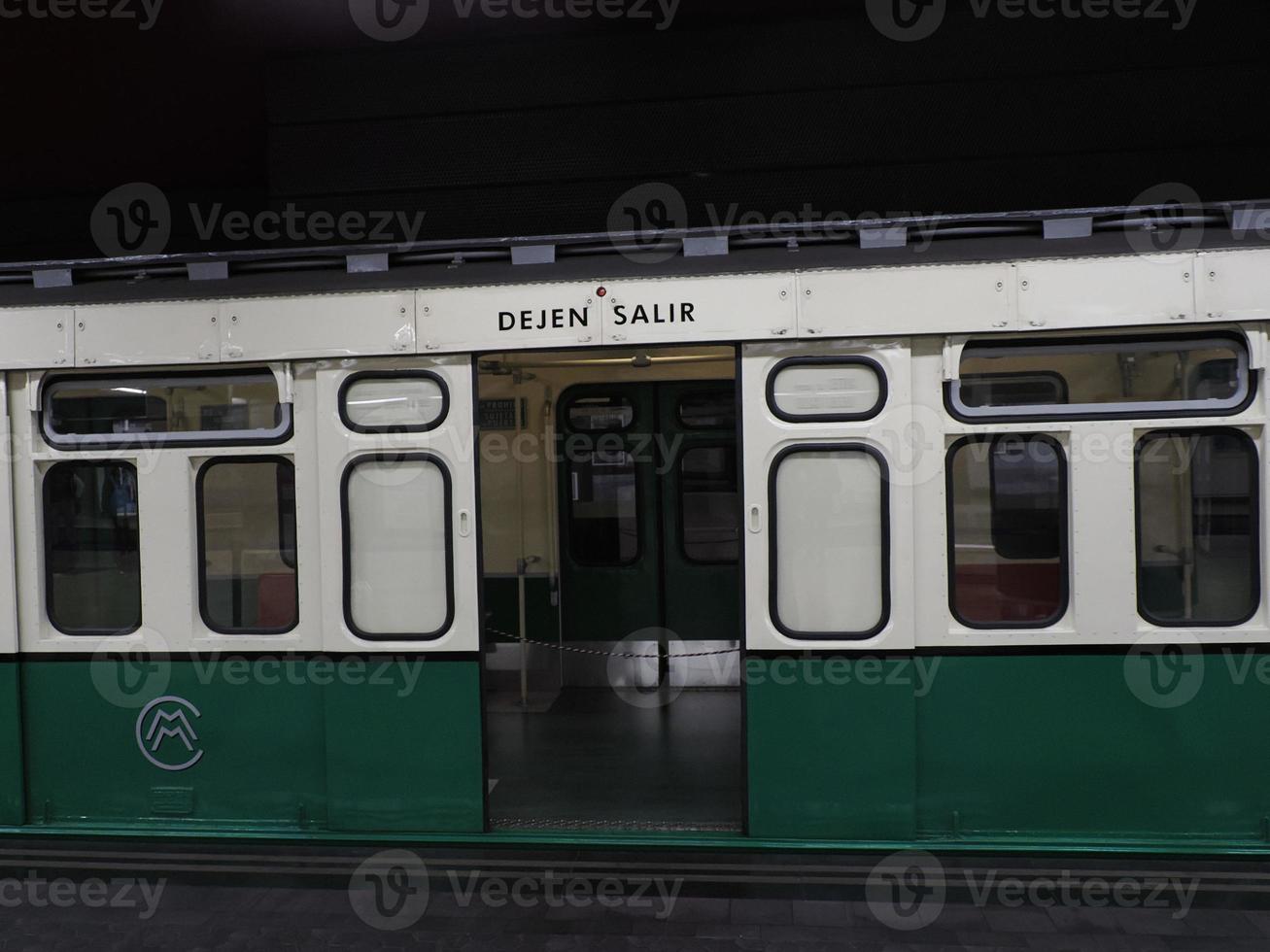 Old Madrid spain metro wagon photo