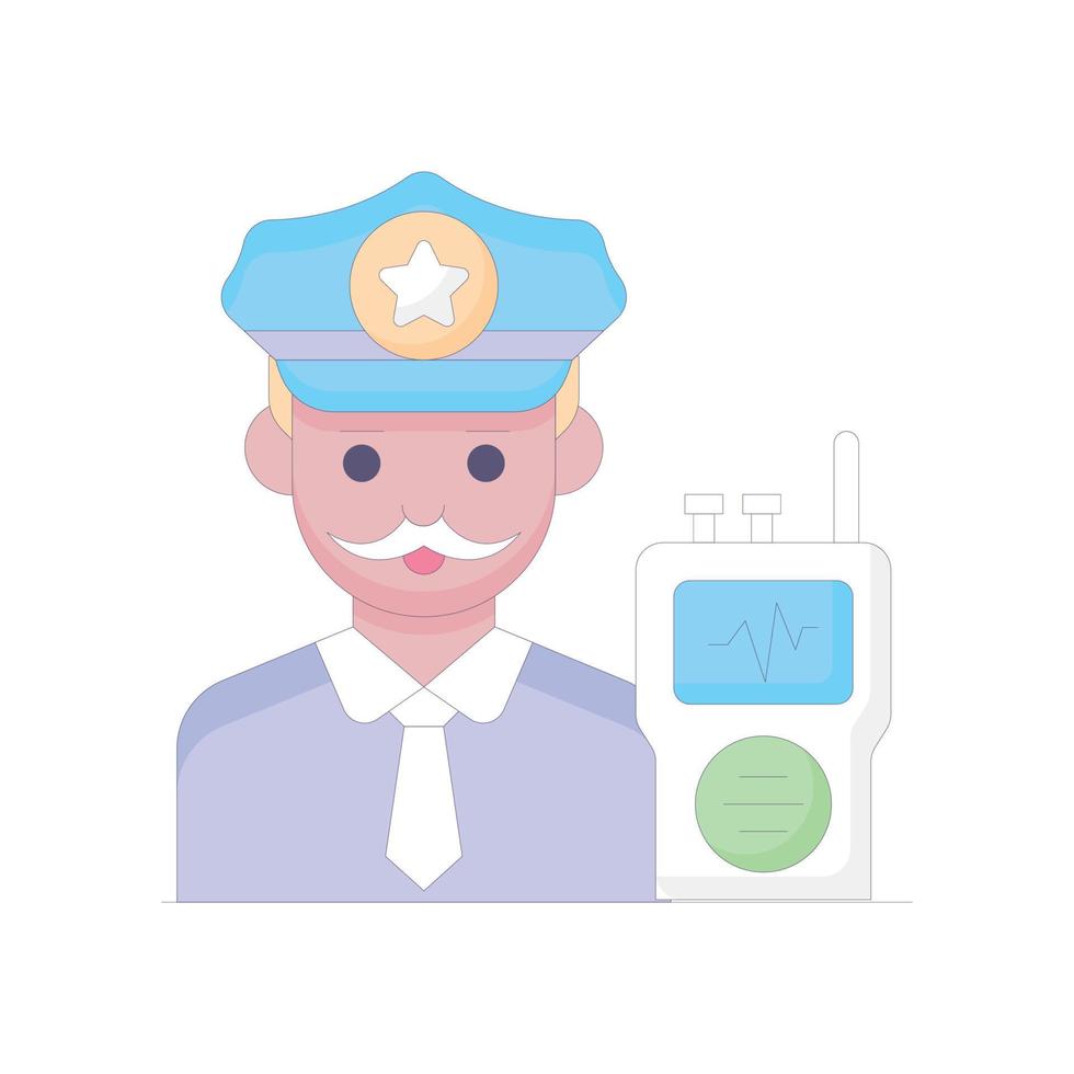 Police vector icon style illustration. EPS 10 file