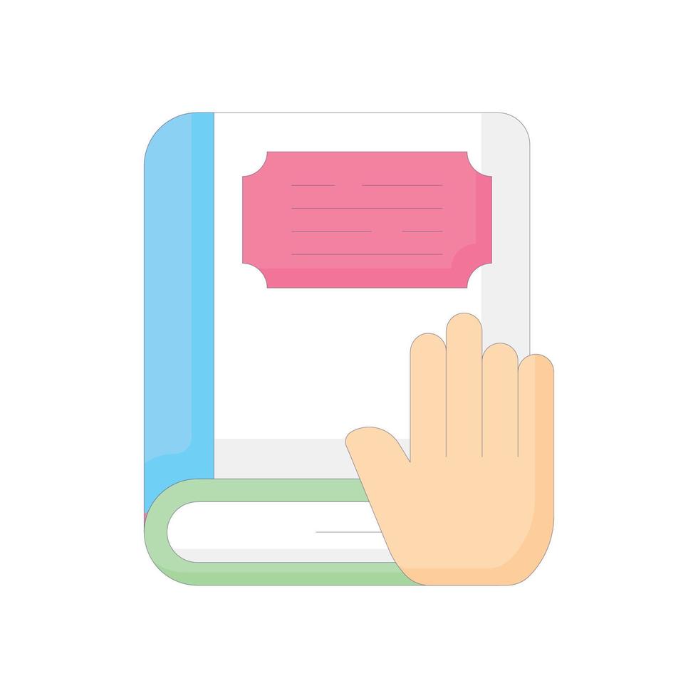 Law Book vector icon style illustration. EPS 10 file
