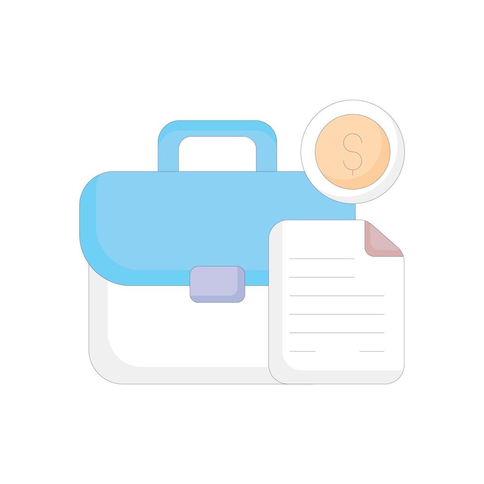 Document Bag vector icon style illustration. EPS 10 file