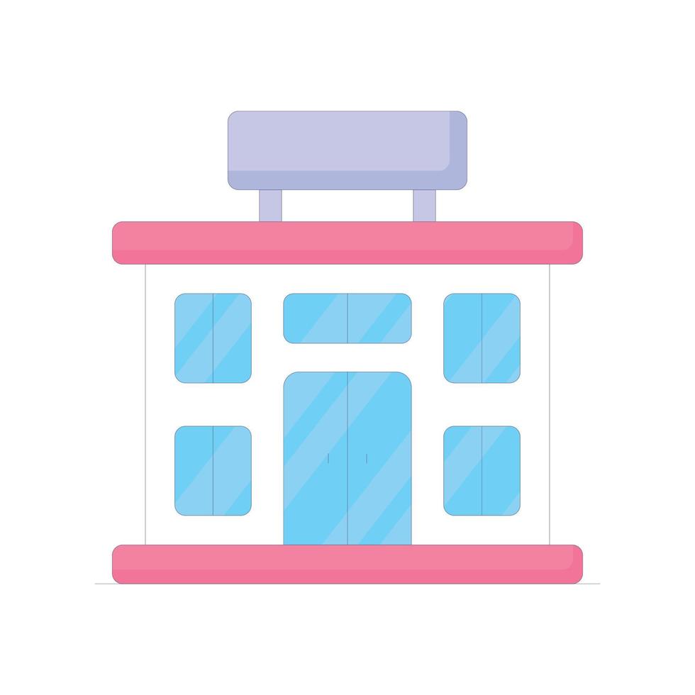 Courthouse vector icon style illustration. EPS 10 file
